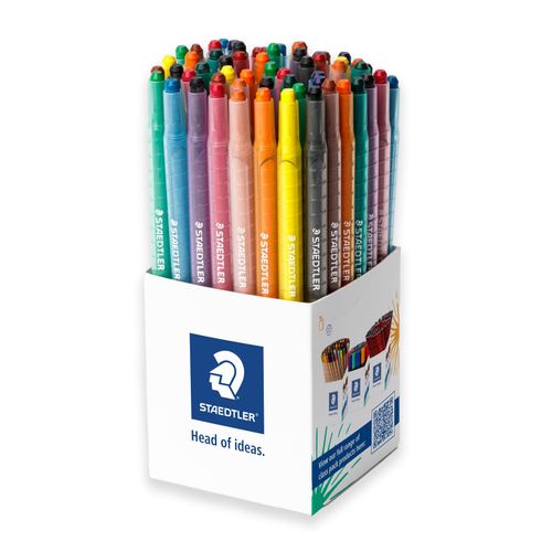 Staedtler Noris Wax Twister Crayons - Assorted Colours 221 C72 Pack 72
