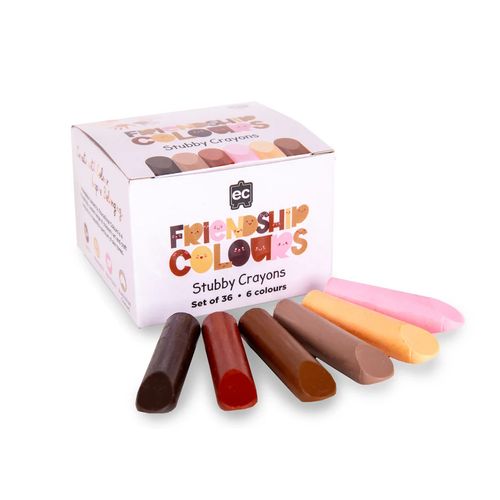 Friendship Colours Stubbies Crayons 6 Colours Box 36