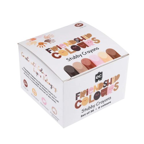Friendship Colours Stubbies Crayons 6 Colours Box 36