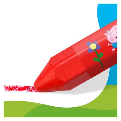 Staedtler Peppa Pig Noris Junior Coloured Wax Crayons Includes 1 Spatula Box 12