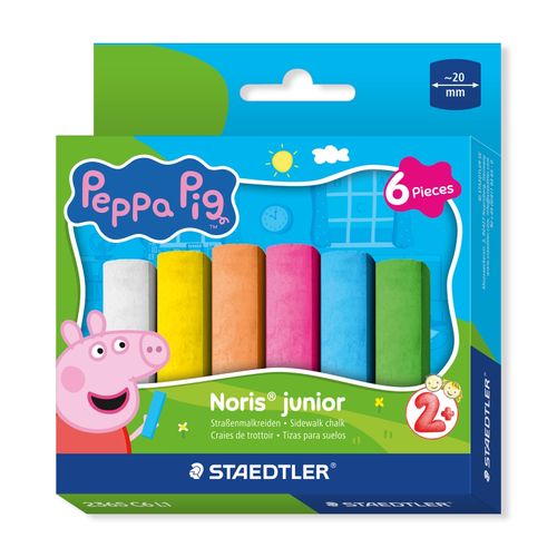 Staedtler Peppa Pig Noris Junior Sidewalk Chalk Pack of 6