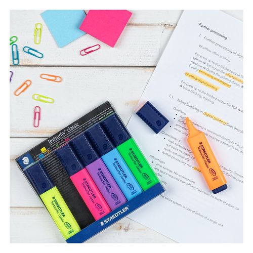 Staedtler Textsurfer Classic Highlighters Wallet Of 6 Assorted Colours 364 WP6