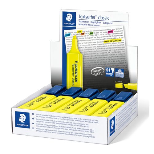 Staedtler Textsurfer Classic Highlighters Yellow 364-1 - Sold Each (10 per box)