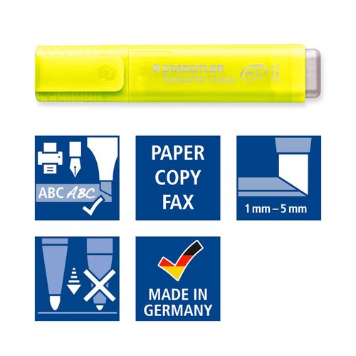 Staedtler Textsurfer Classic Rainbow Colour Highlighters Wallet Of 4 Assorted 364 P WP4