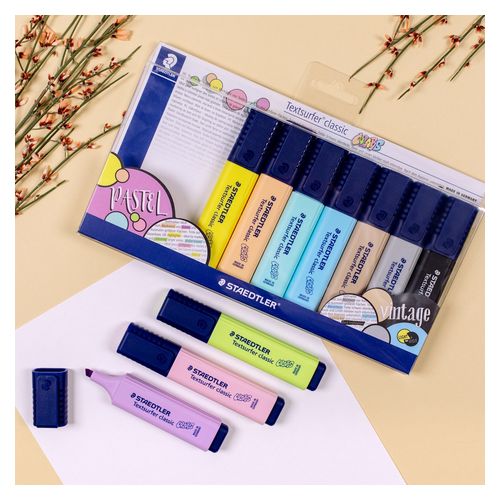 Staedtler Textsurfer Classic Highlighters Wallet Of 10 Pastel Colours
