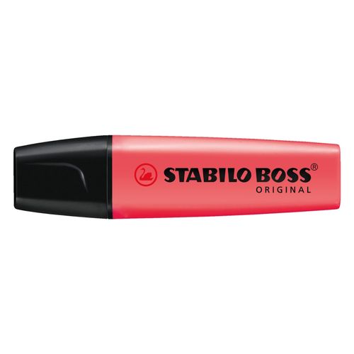 Stabilo Boss Highlighter Red Sold as Each (10 per Box)