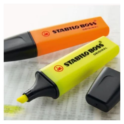 Stabilo Boss Highlighter Assorted Wallet 6 - Yellow Blue Green Red Orange Pink