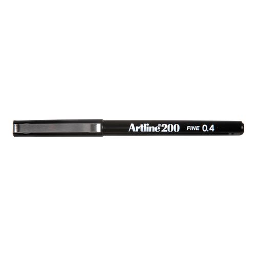 Artline 200 Fineliner Pen 0.4mm Black - Sold Each (12 per Box)