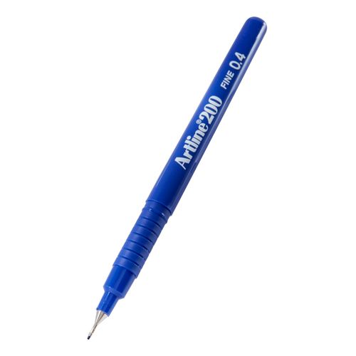 Artline 200 Fineliner Pen 0.4mm Blue - Sold Each (12 per Box)
