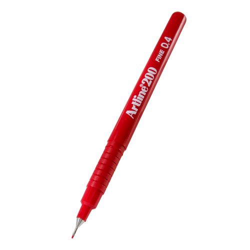 Artline 200 Fineliner Pen 0.4mm Red - Sold Each (12 per Box)