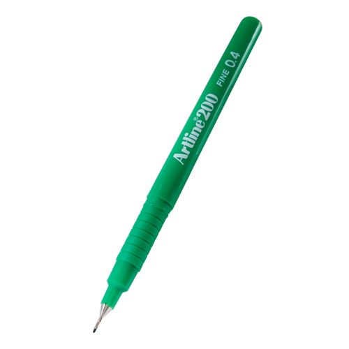 Artline 200 Fineliner Pen 0.4mm Green - Sold Each (12 per Box)