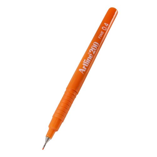 Artline 200 Fineliner Pen 0.4mm Orange - Sold Each (12 per Box)