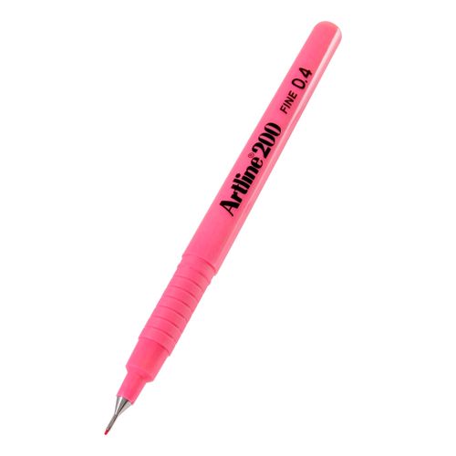 Artline 200 Fineliner Pen 0.4mm Pink - Sold Each (12 per Box)