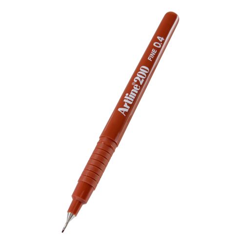 Artline 200 Fineliner Pen 0.4mm Brown - Sold Each (12 per Box)