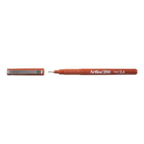 Artline 200 Fineliner Pen 0.4mm Brown - Sold Each (12 per Box)
