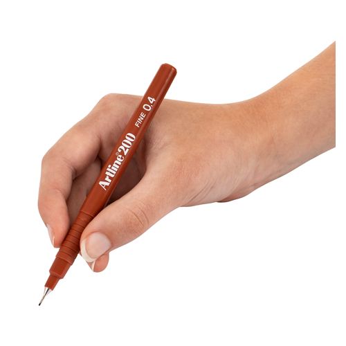 Artline 200 Fineliner Pen 0.4mm Brown - Sold Each (12 per Box)