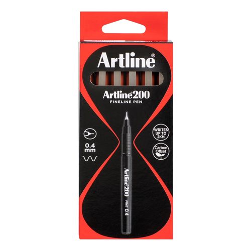 Artline 200 Fineliner Pen 0.4mm Brown - Sold Each (12 per Box)
