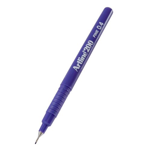 Artline 200 Fineliner Pen 0.4mm Purple - Sold Each (12 per Box)