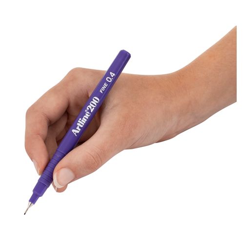 Artline 200 Fineliner Pen 0.4mm Purple - Sold Each (12 per Box)