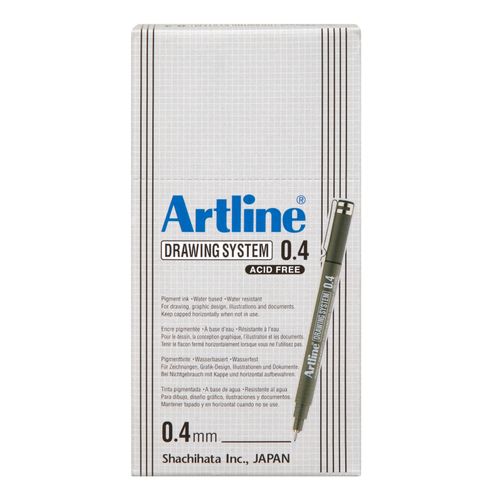 Artline 234 Technical Drawing System Pen 0.4mm Black Box 12