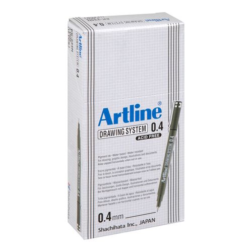 Artline 234 Technical Drawing System Pen 0.4mm Black Box 12