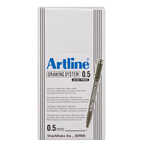 Artline 235 Technical Drawing System Pen 0.5mm Black Box 12