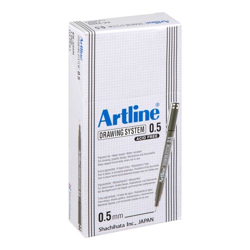 Artline 235 Technical Drawing System Pen 0.5mm Black Box 12