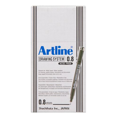 Artline 238 Technical Drawing System Pen 0.8mm Black Box 12