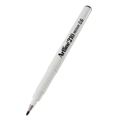 Artline 210 Fineliner Pen 0.6mm Black - Sold Each (12 per Box)