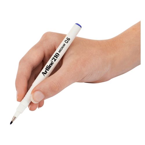 Artline 210 Fineliner Pen 0.6mm Blue - Sold Each (12 per Box)