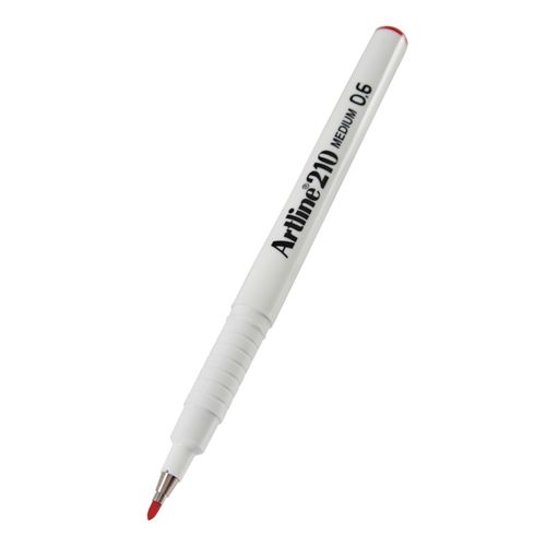 Artline 210 Fineliner Pen 0.6mm Red - Sold Each (12 per Box)