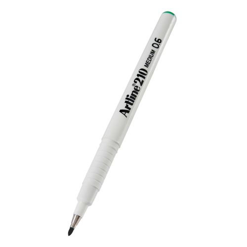 Artline 210 Fineliner Pen 0.6mm Green - Sold Each (12 per Box)