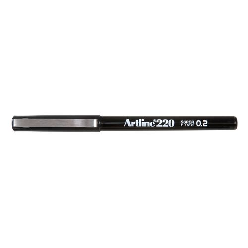 Artline 220 Fineliner Pen 0.2mm Black - Sold Each (12 per Box)