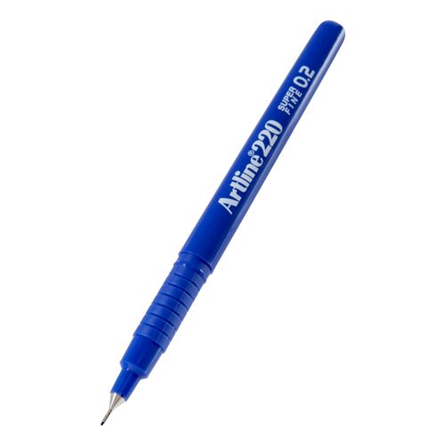Artline 220 Fineliner Pen 0.2mm Blue - Sold Each (12 per Box)