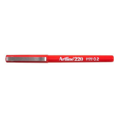 Artline 220 Fineliner Pen 0.2mm Red - Sold Each (12 per Box)