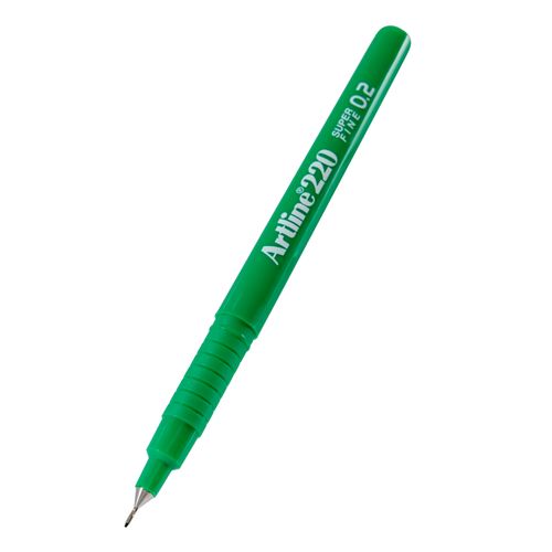 Artline 220 Fineliner Pen 0.2mm Green - Sold Each (12 per Box)