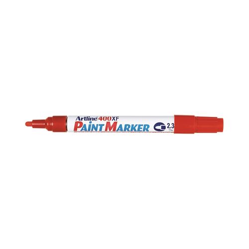 Artline 400 Permanent Paint Marker 2.3mm Bullet Red - Sold Each (12 per Box)