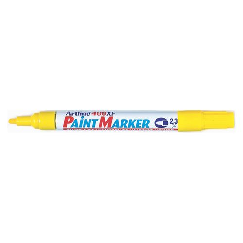 Artline 400 Permanent Paint Marker 2.3mm Bullet Yellow - Sold Each (12 per Box)