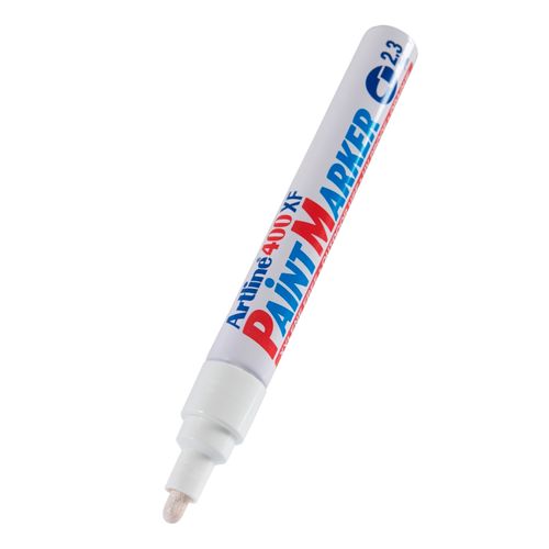 Artline 400 Permanent Paint Marker 2.3mm Bullet White - Sold Each (12 per Box)