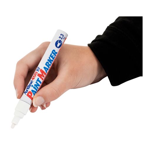 Artline 400 Permanent Paint Marker 2.3mm Bullet White - Sold Each (12 per Box)