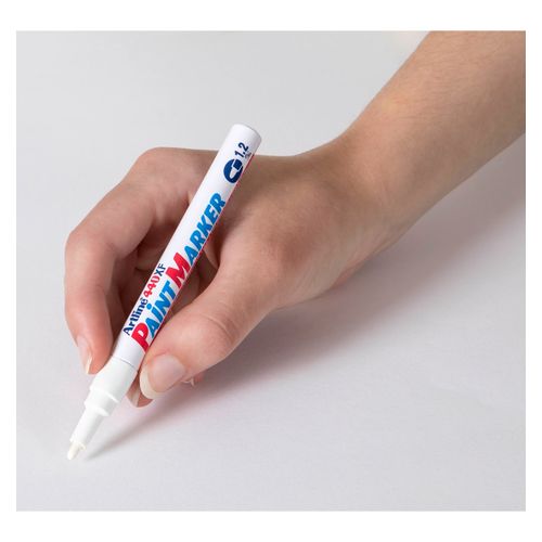 Artline 440 Permanent Paint Marker 1.2mm Bullet White - Sold Each (12 per Box)