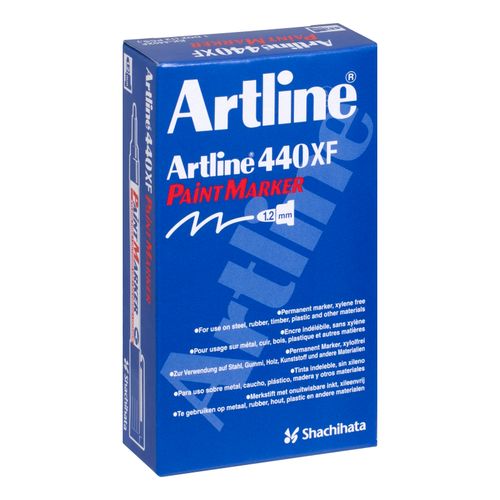 Artline 440 Permanent Paint Marker 1.2mm Bullet White - Sold Each (12 per Box)