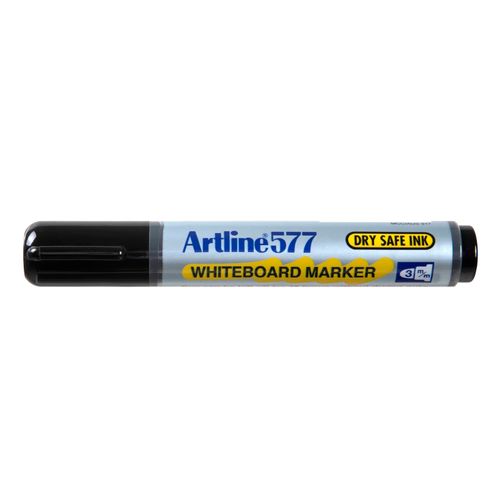 Artline 577 Whiteboard Marker 3mm Bullet Black - Sold Each (12 per Box)