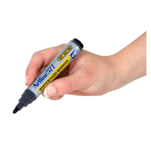 Artline 577 Whiteboard Marker 3mm Bullet Black - Sold Each (12 per Box)