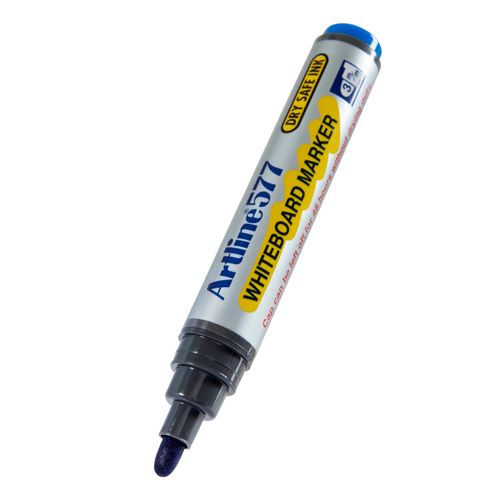 Artline 577 Whiteboard Marker 3mm Bullet Blue - Sold Each (12 per Box)