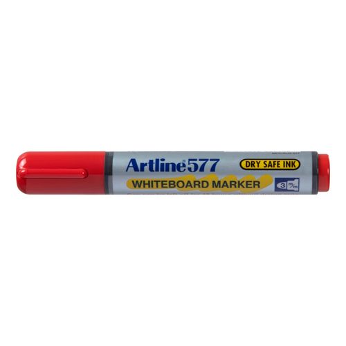 Artline 577 Whiteboard Marker 3mm Bullet Red - Sold Each (12 per Box)