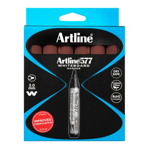 Artline 577 Whiteboard Marker 3mm Bullet Brown - Sold Each (12 per Box)