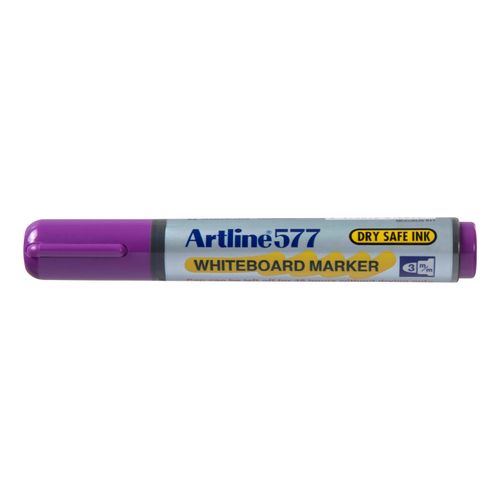 Artline 577 Whiteboard Marker 3mm Bullet Purple - Sold Each (12 per Box)
