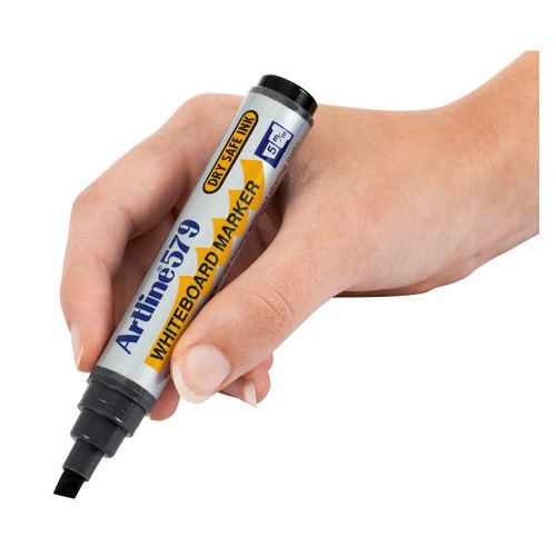 Artline 579 Whiteboard Marker 5mm Chisel Nib Black - Sold Each (12 per Box)