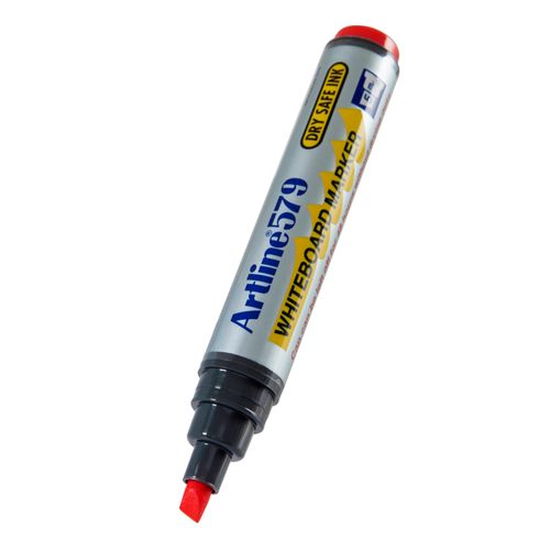 Artline 579 Whiteboard Marker 5mm Chisel Nib Red - Sold Each (12 per Box)